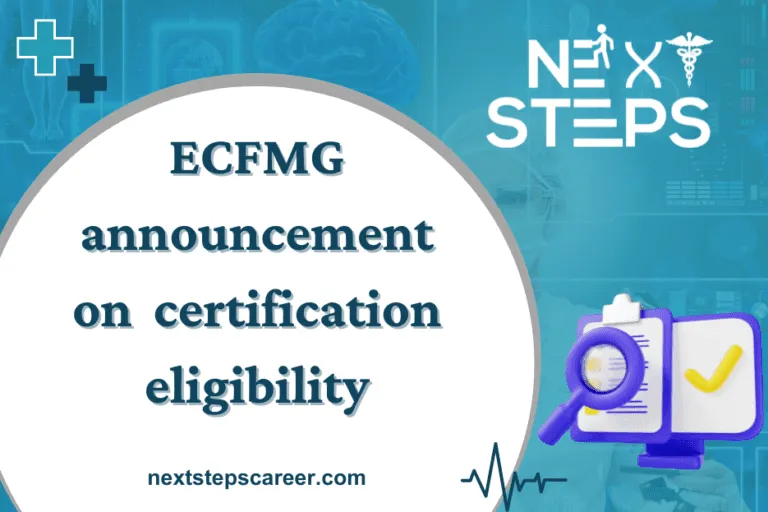 ECFMG announcement on certification eligibility