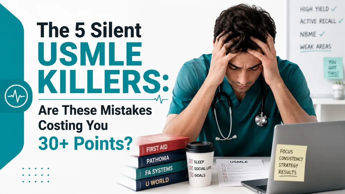 The 5 Silent USMLE Killers: Are These Mistakes Costing You 30+ Points?