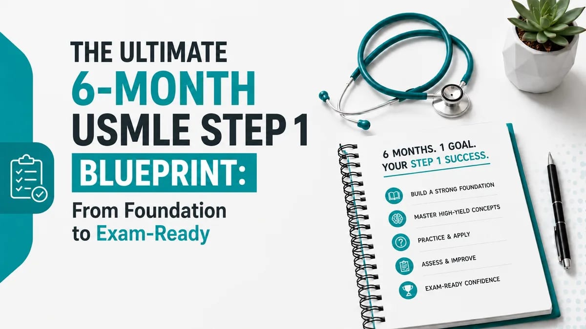 The Ultimate 6-Month USMLE Step 1 Blueprint: From Foundation to Exam-Ready