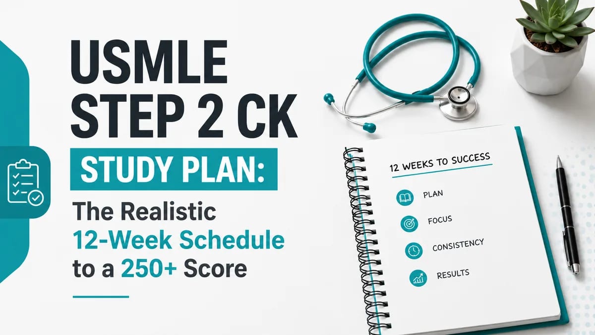 USMLE Step 2 CK Preparation: 12-Week Plan to a 250+ Score