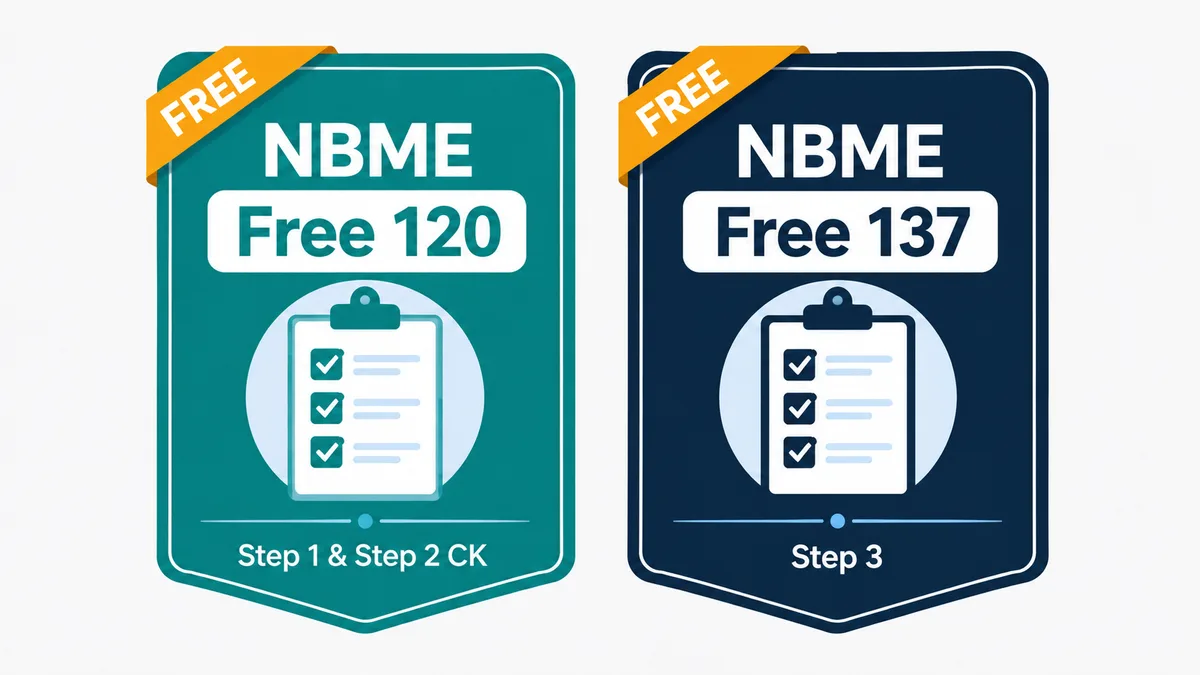 NBME Free 120 for Step 1 and Step 2 CK, and NBME Free 137 for Step 3, both official and free